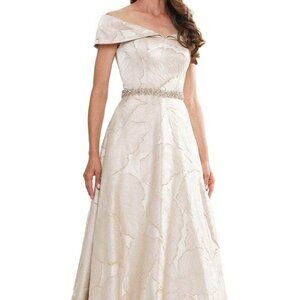 Elegant Off-Shoulder Cream Dress